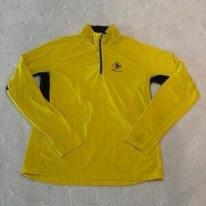Polo Ralph Lauren RLX Yellow & Black Performance Quarter Zip Shirt - MEDIUM